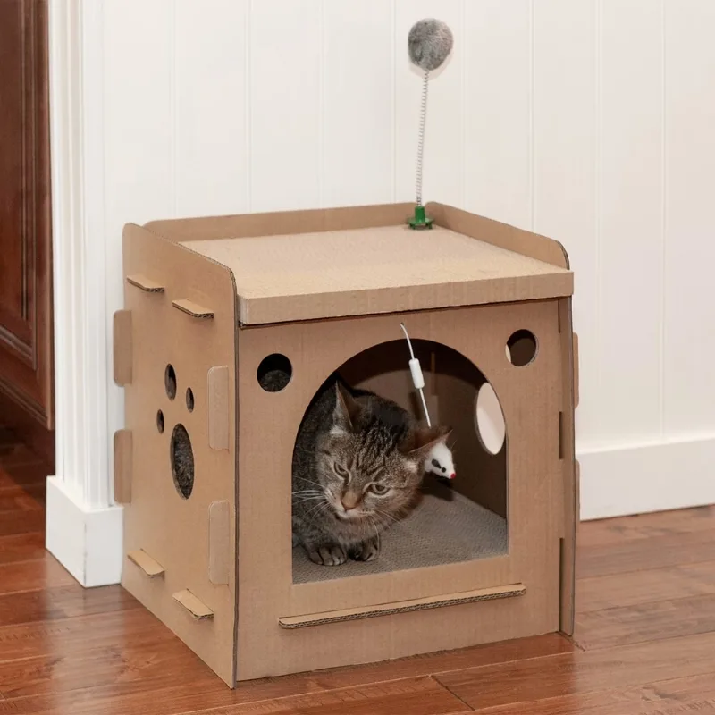 Petco offers a wide range of cat scratcher houses 