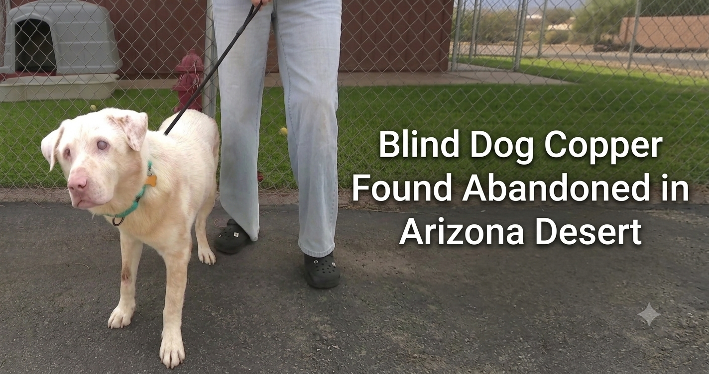 Blind Dog Copper Rescued in Arizona
